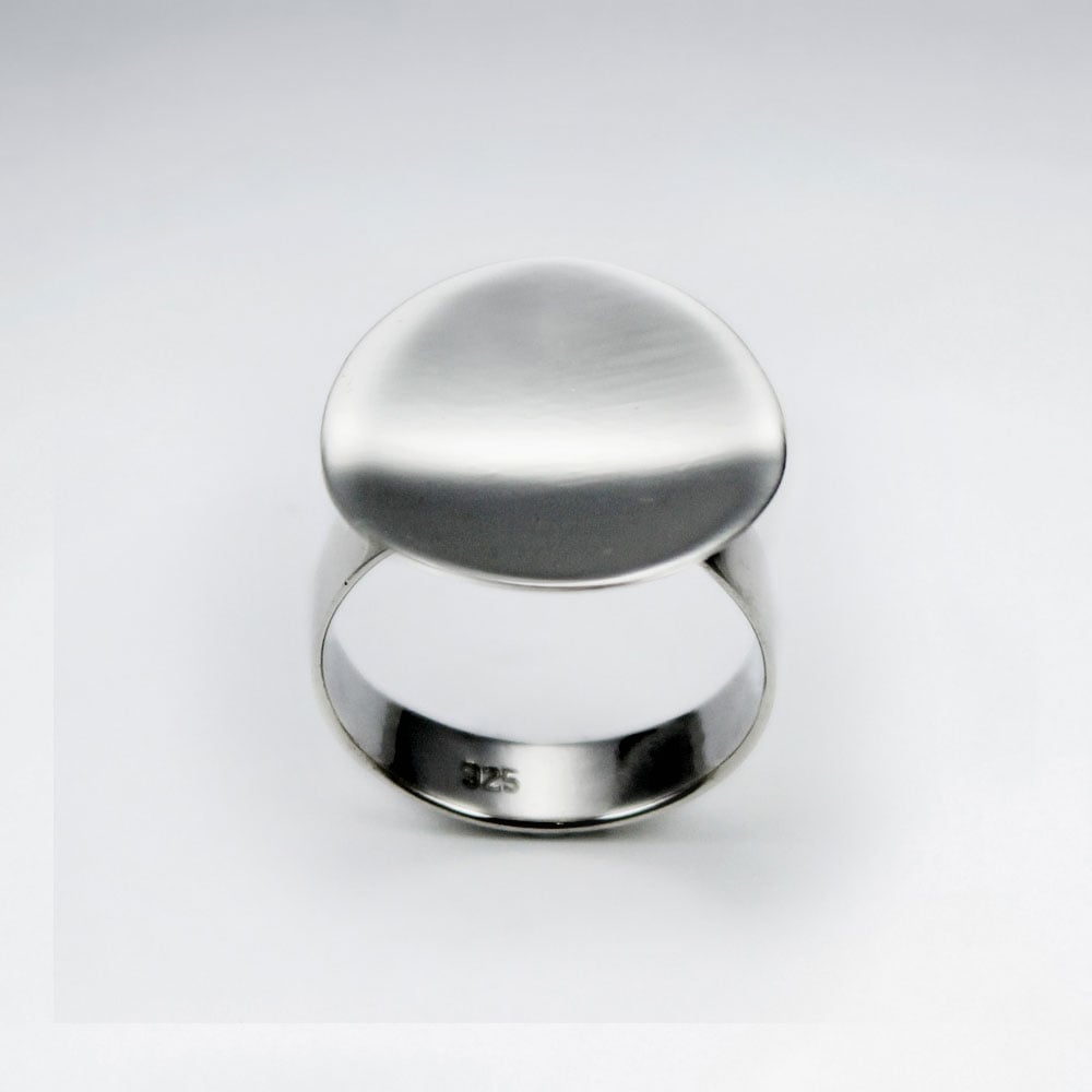 Sterling Silver Circle Disc Design Ring