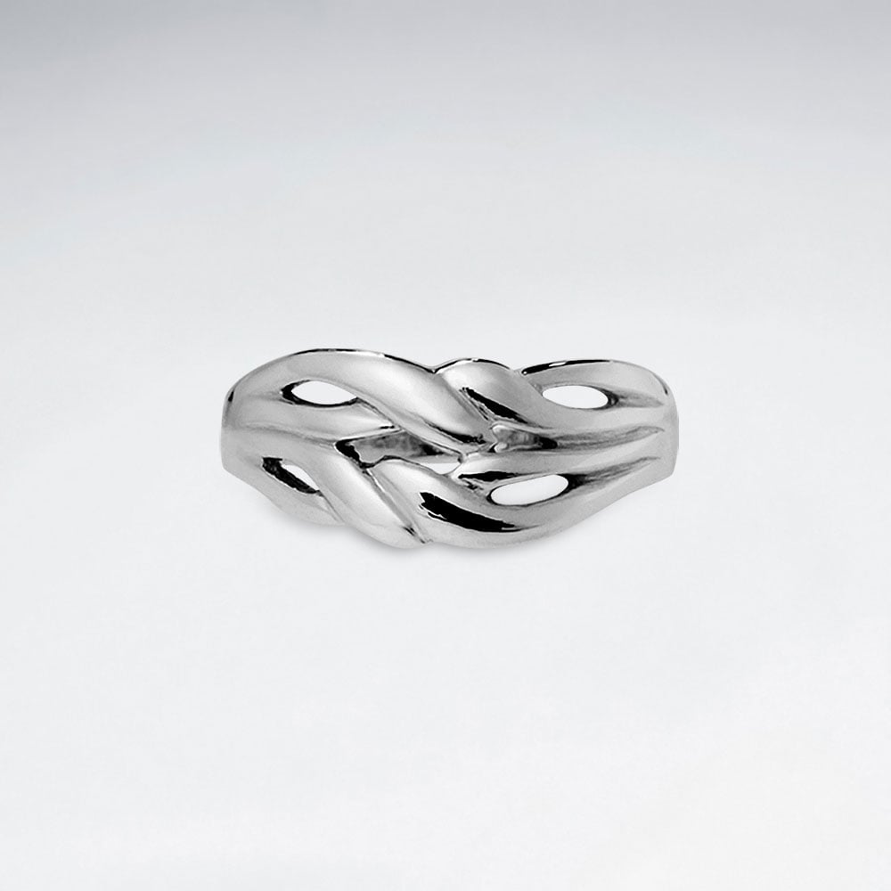 Sterling Silver Smooth Curve Design Ring