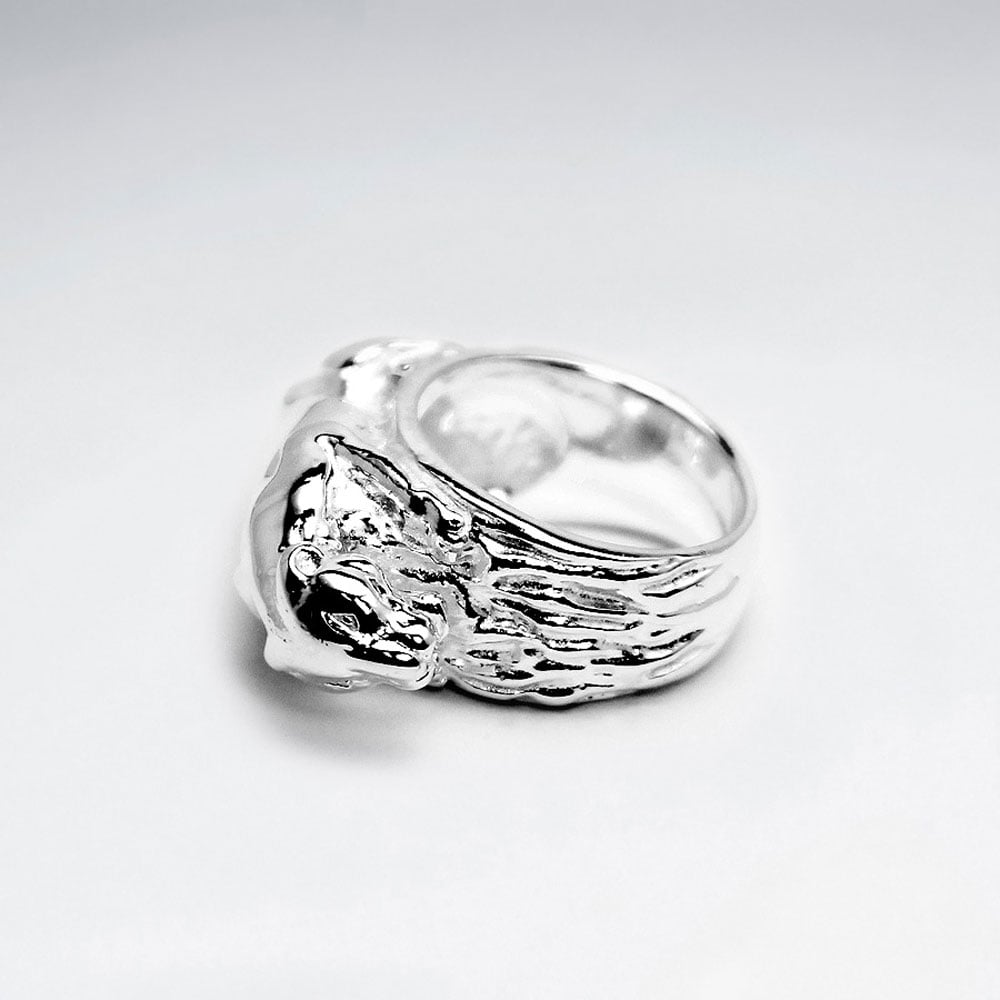Sterling Silver Tiger Design Ring