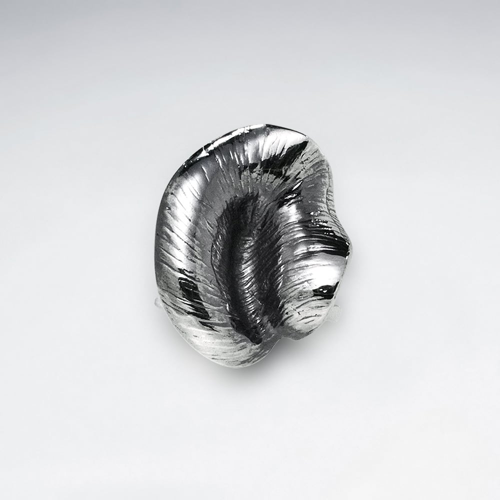 Sterling Silver Oxidized Leaf Design Ring