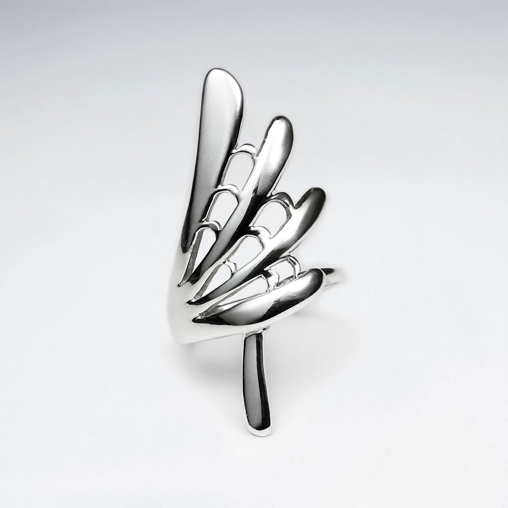 Sterling Silver Wing Design Ring