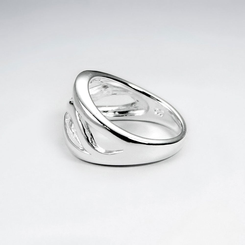 Sterling Silver Smooth Curve Design Ring