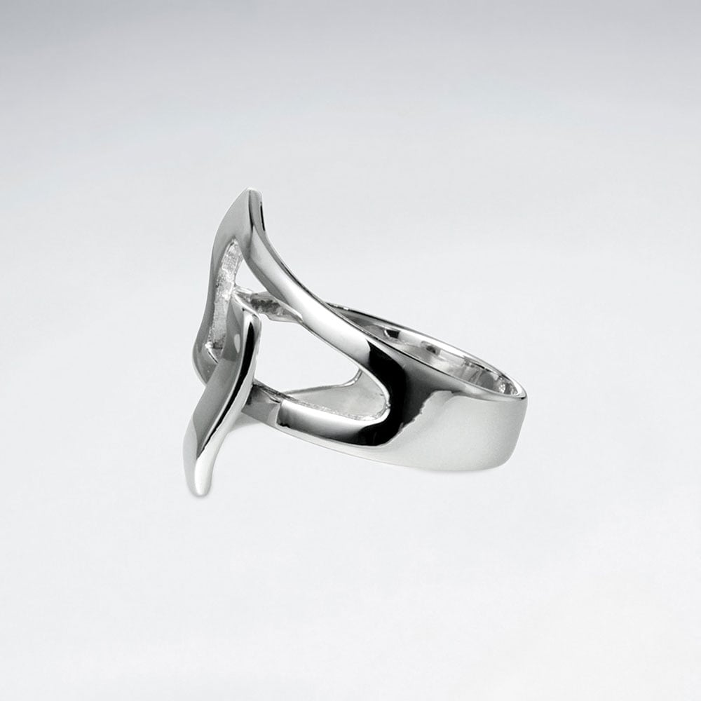Sterling Silver Interlocked Openwork Ring