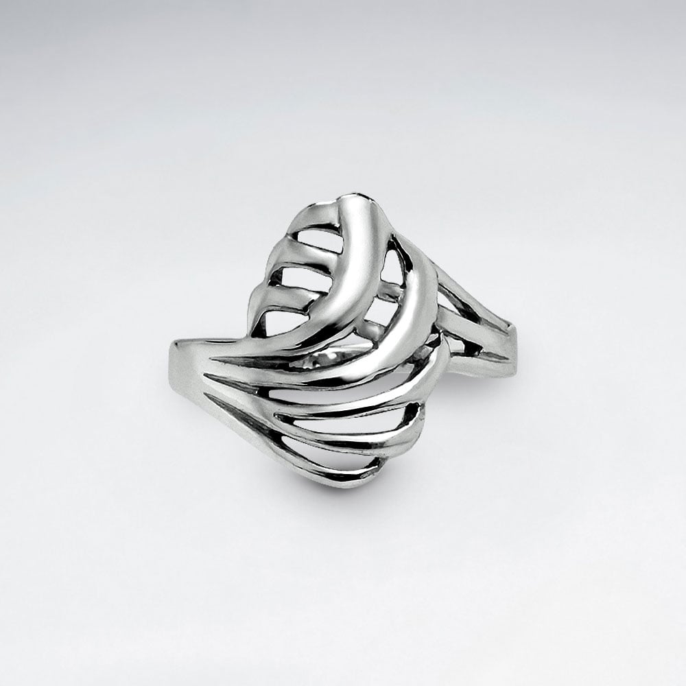 Sterling Silver Swoosh Ring