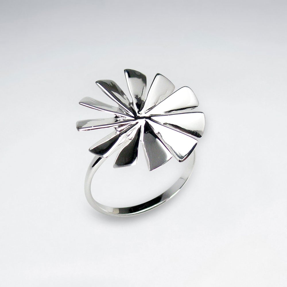 Sterling Silver Windmill Flower Ring