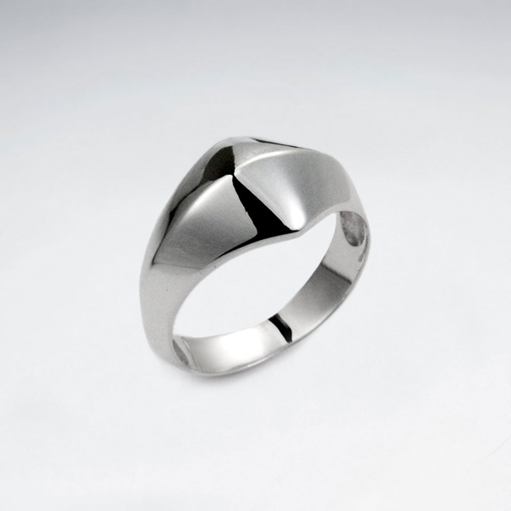 Sterling Silver Contoured Ring