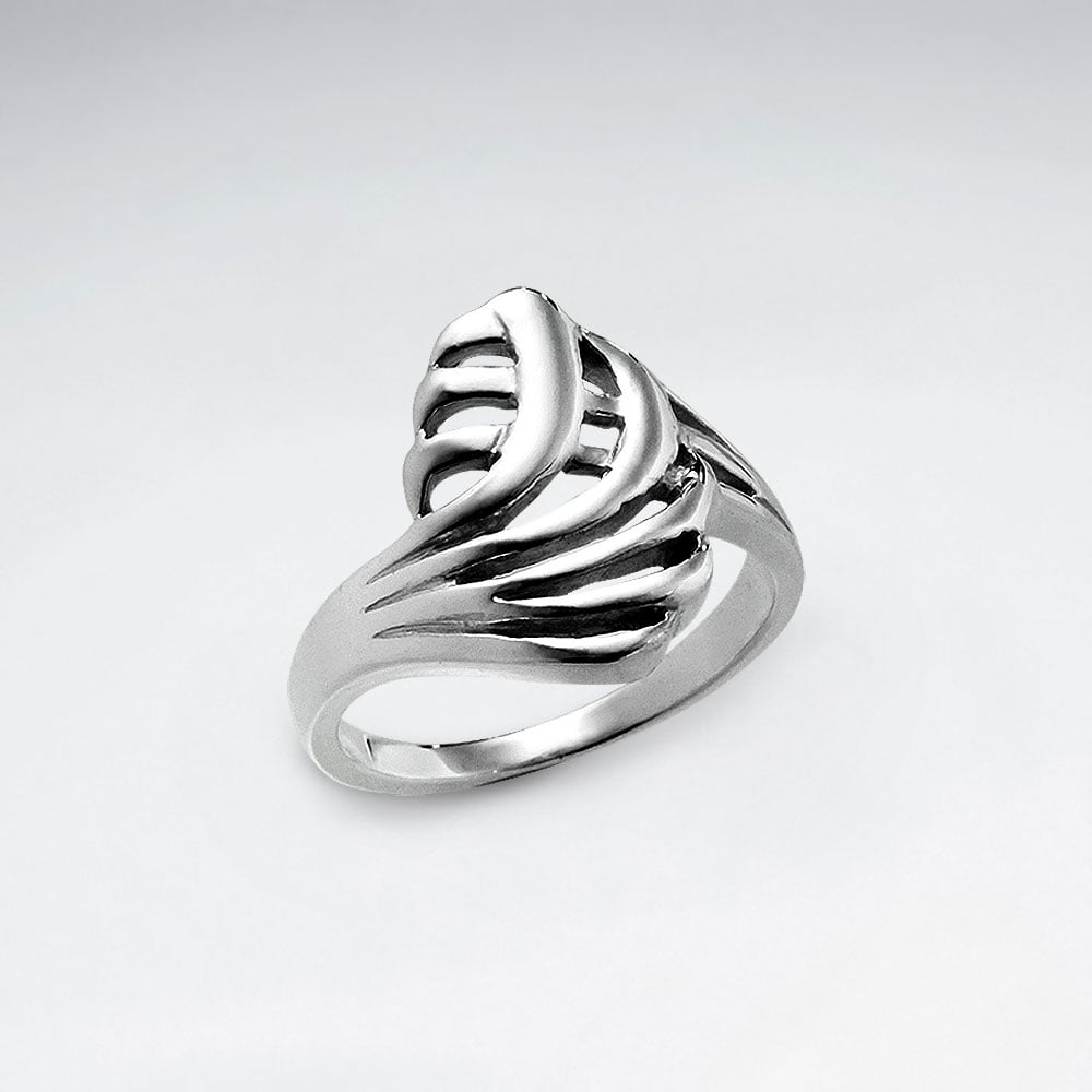 Sterling Silver Swoosh Ring