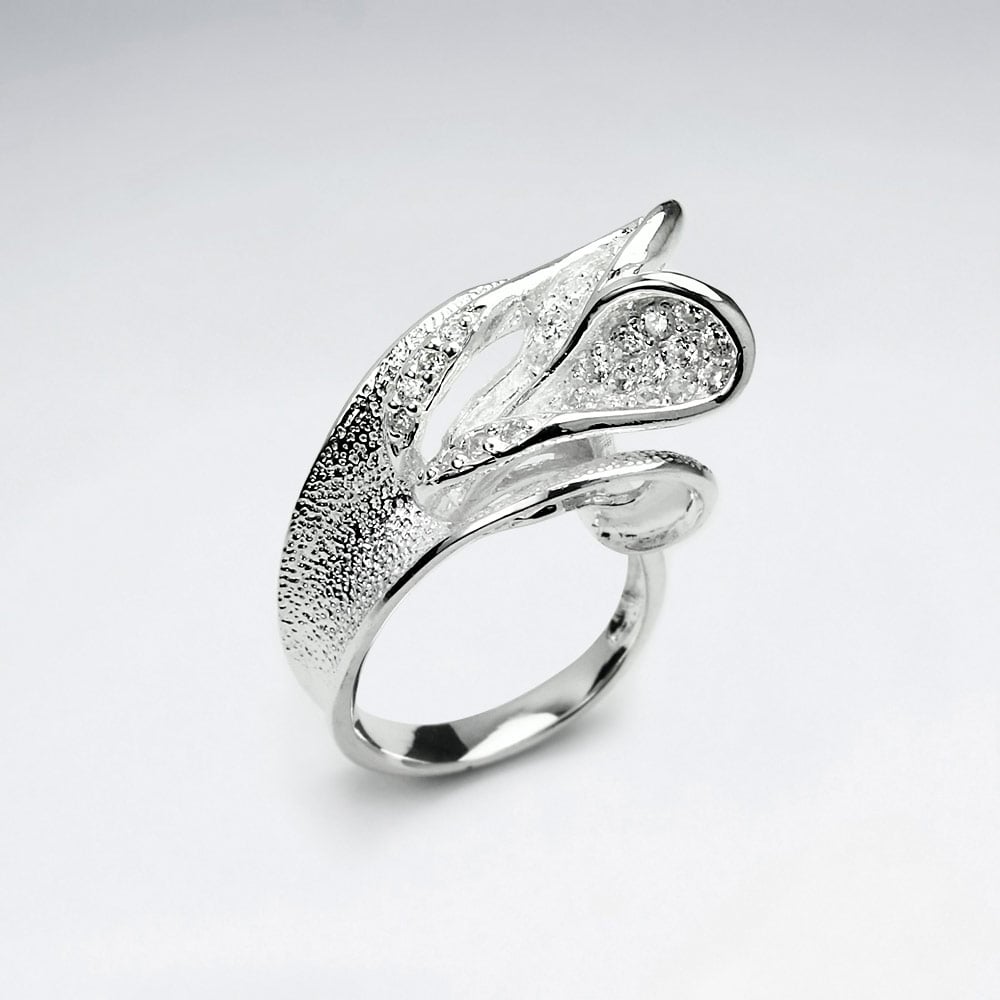 Budding Beauty CZ Sterling Silver Fashion Ring