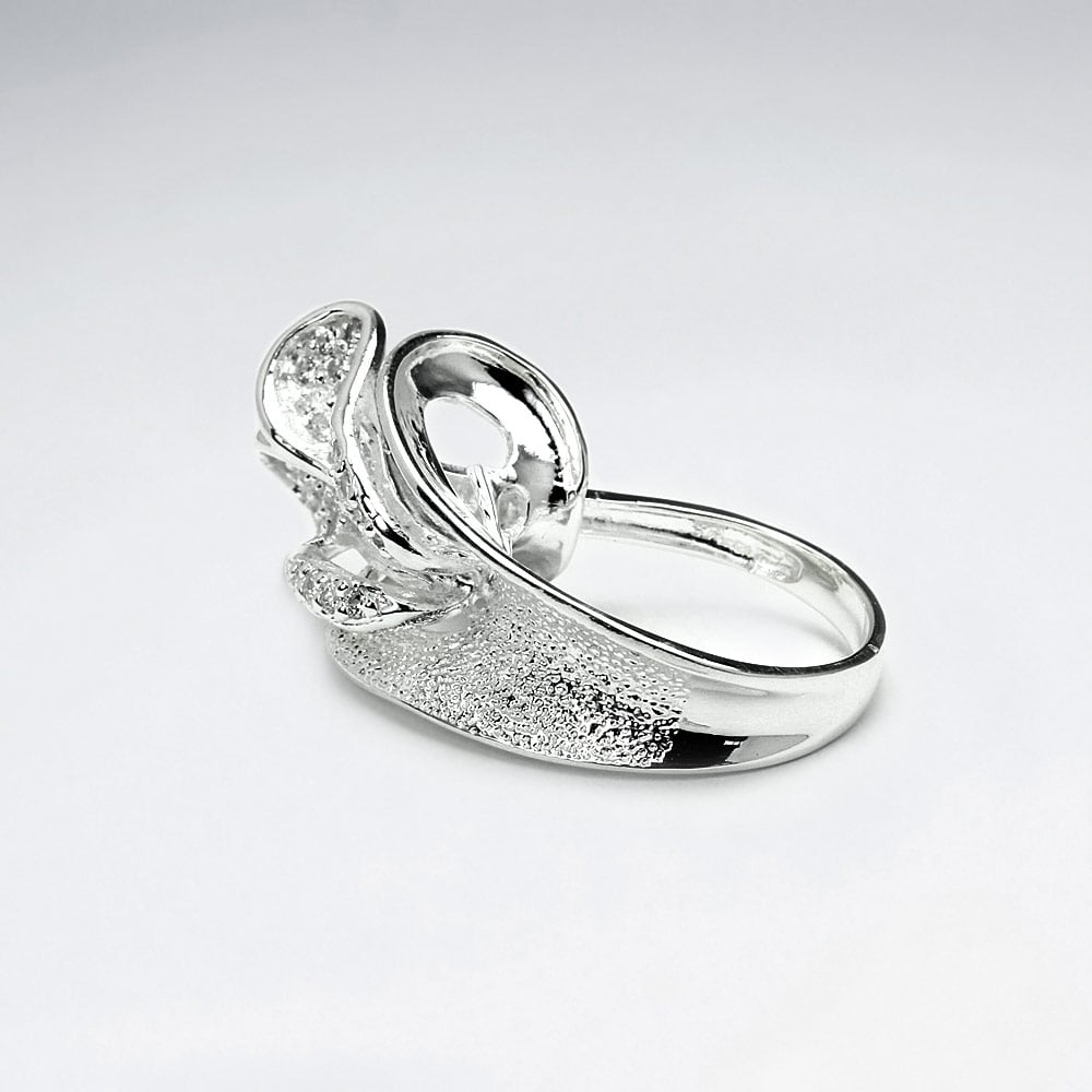 Budding Beauty CZ Sterling Silver Fashion Ring
