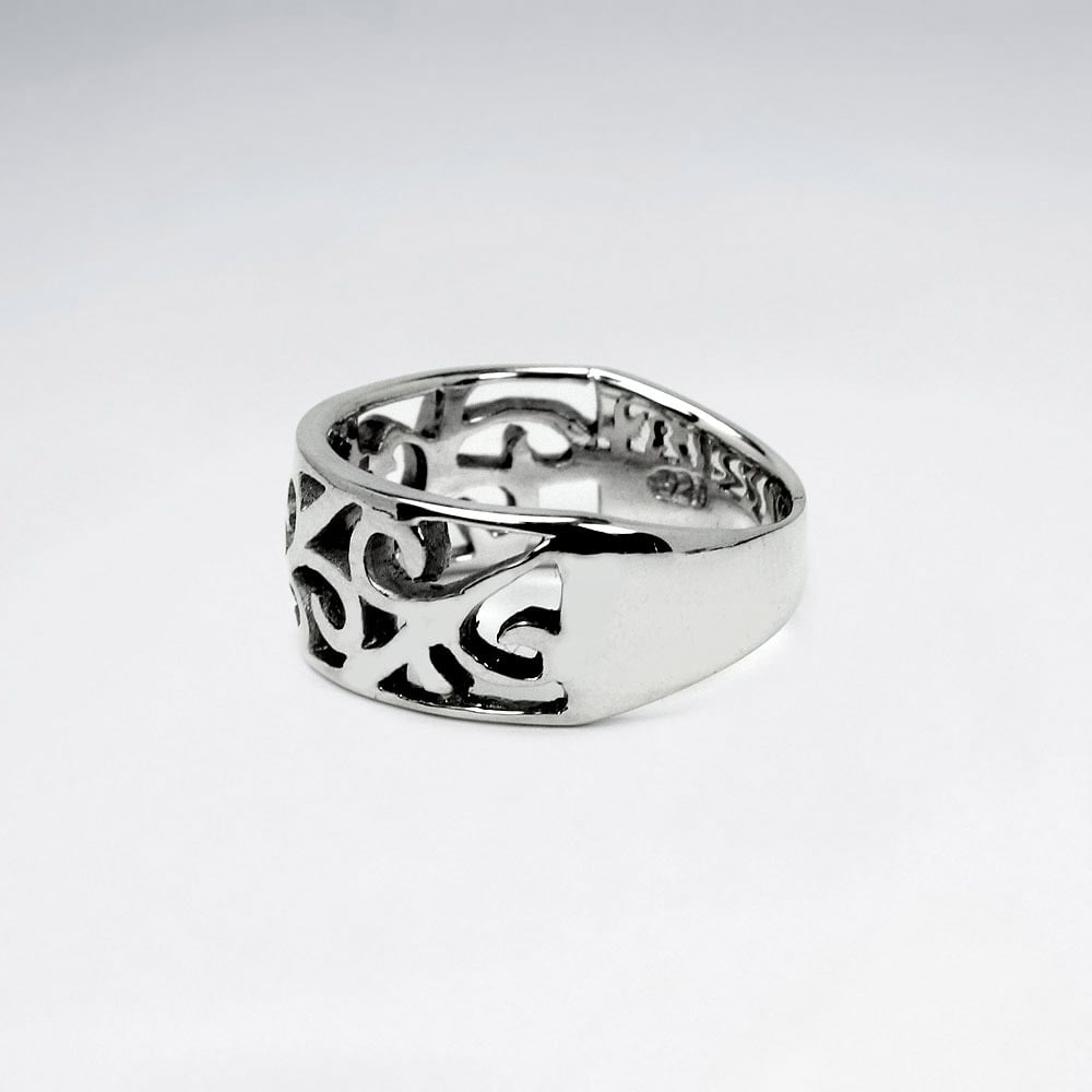 Sterling Silver Filigree Design Ring