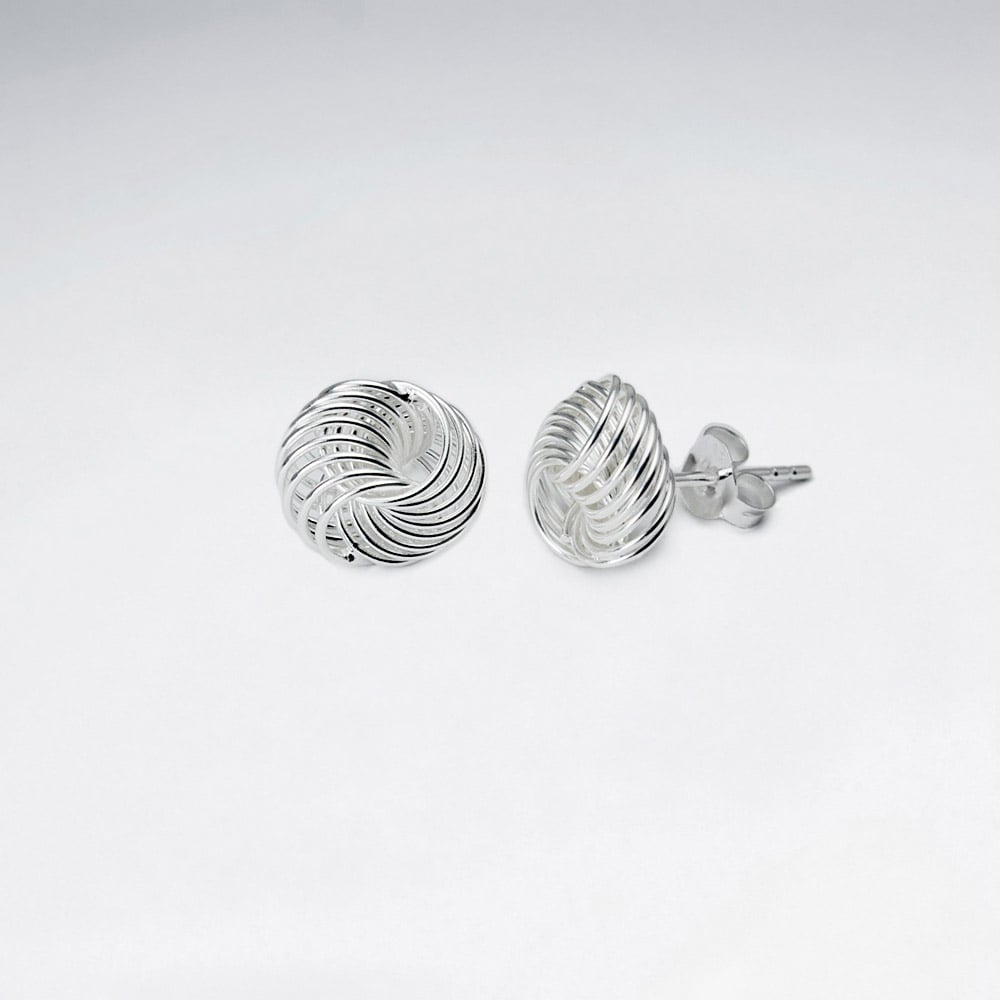 925 Silver Knot Stud Earrings