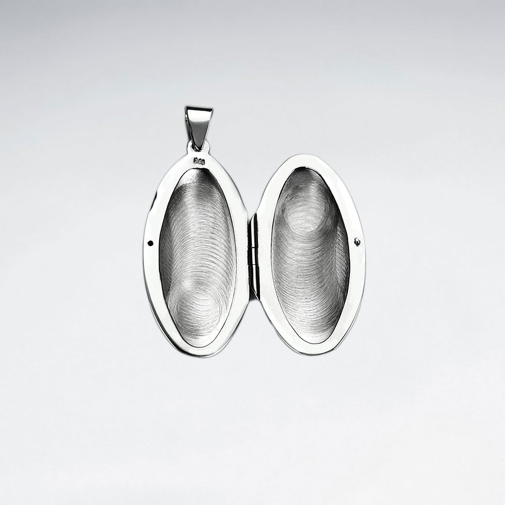Sterling Silver Oval Locket Pendant