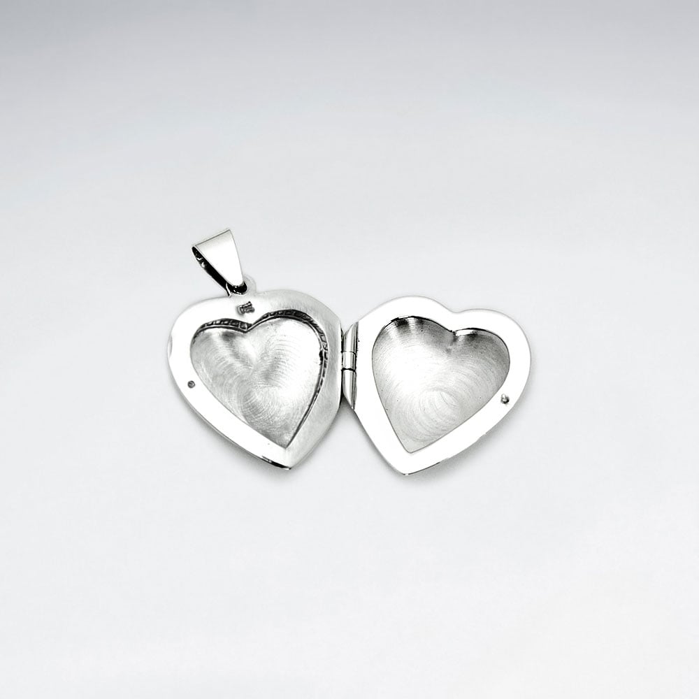 Sterling Silver Simple Designs Heart Locket Pendant