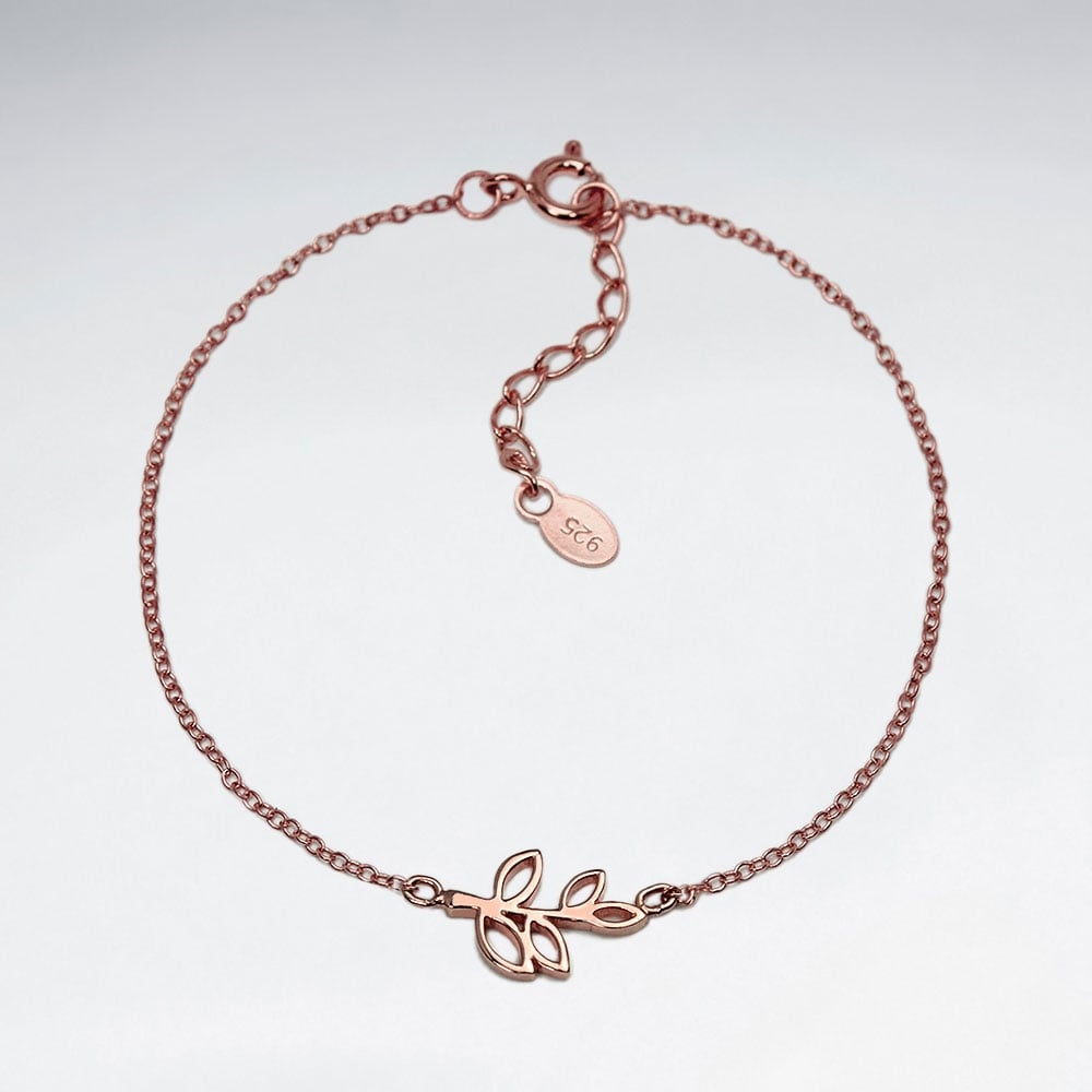 Sterling Silver Olive Branch Bracelet