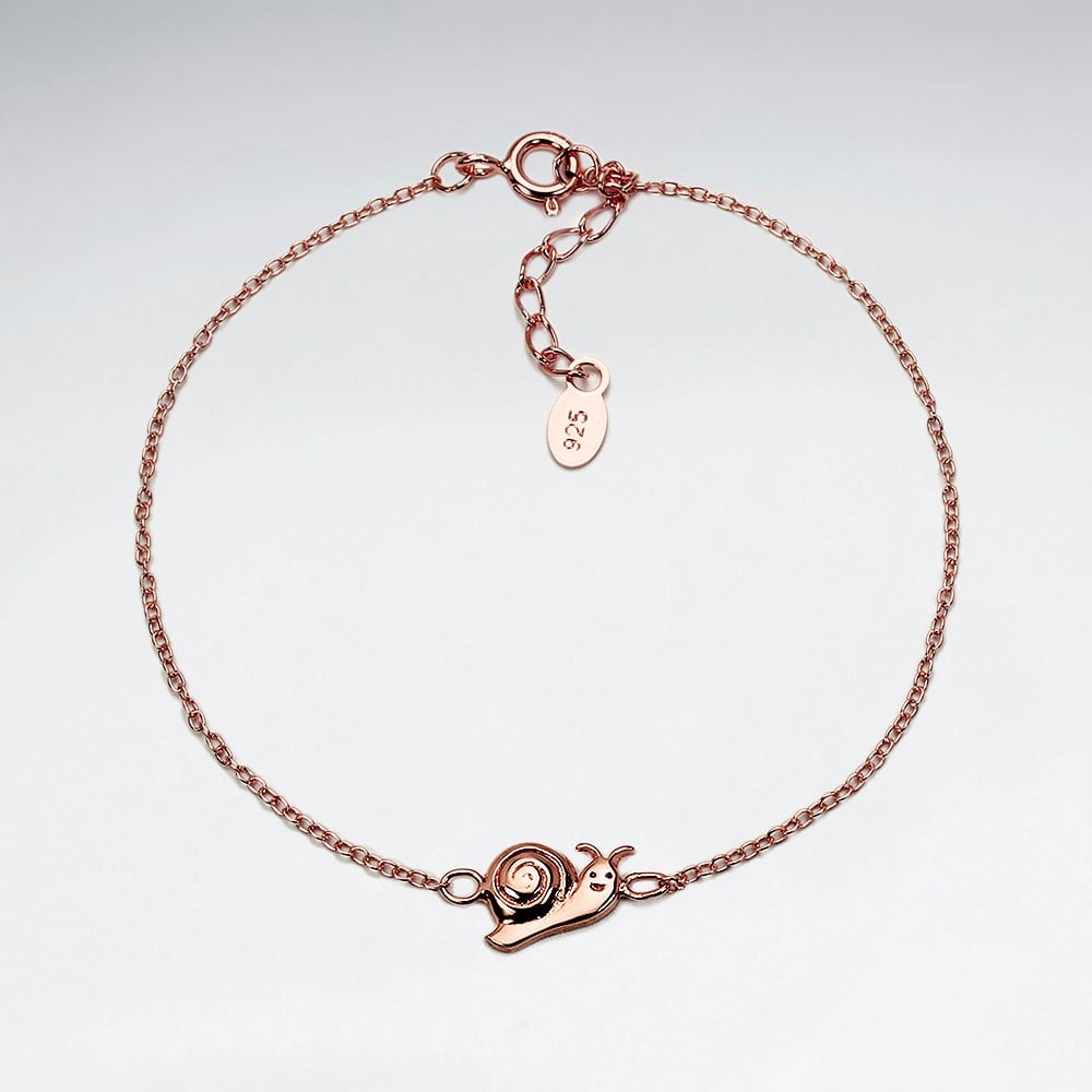 Sterling Silver Whimsical Snail Bracelet