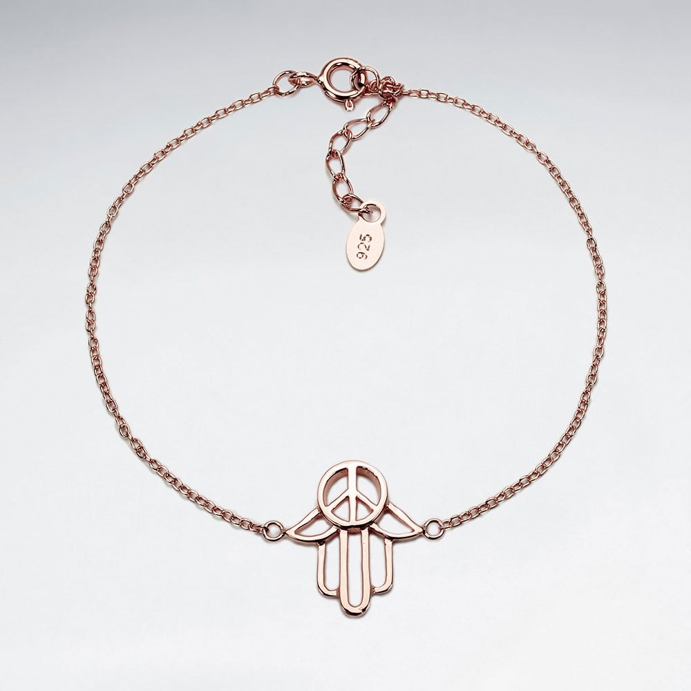 Sterling Silver Organic Peace Bracelet