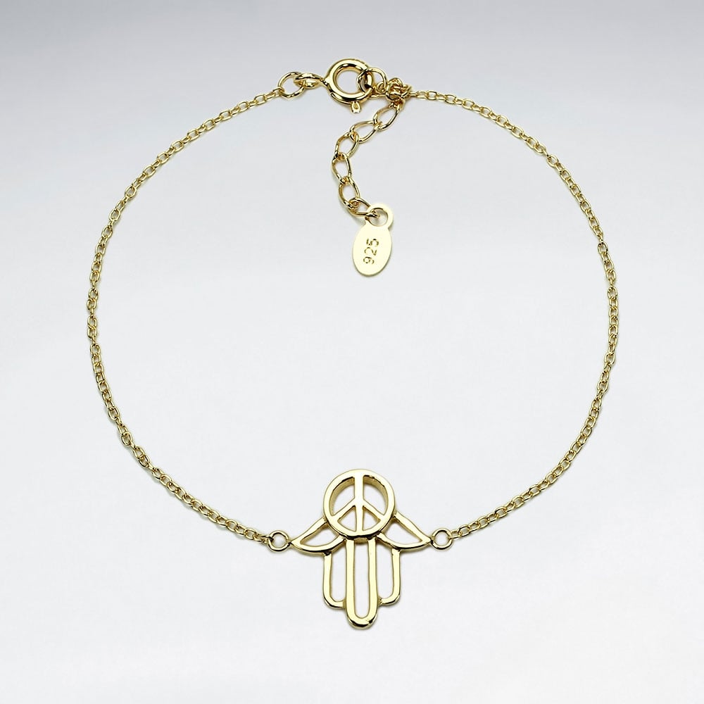 Sterling Silver Organic Peace Bracelet