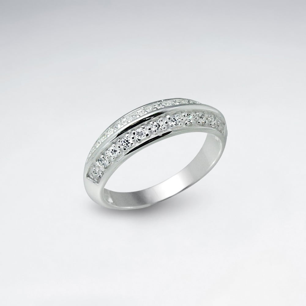 Sterling Silver Cubic Zirconia Simple Elegance Ring
