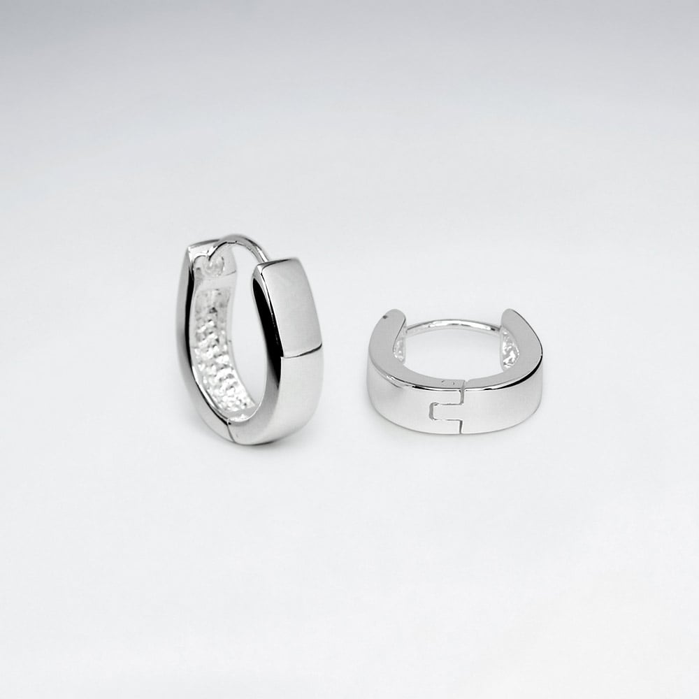 Chunky Horseshoe U-Hoop Huggie Earrings