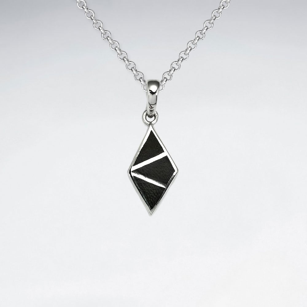 Natural Wood Silver Pendant