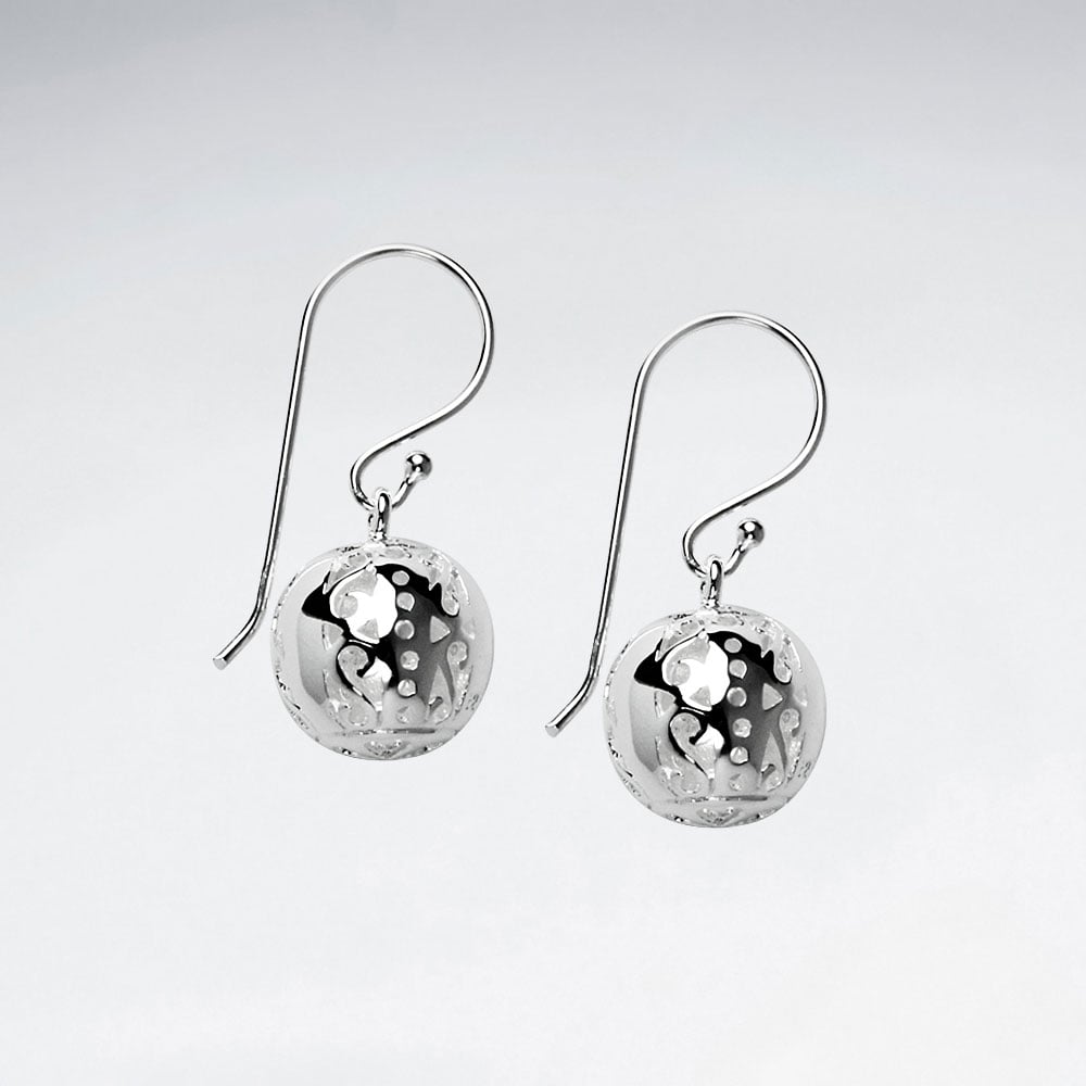 Egg-Shaped Dangle Drop Shepherds Hook Earrings