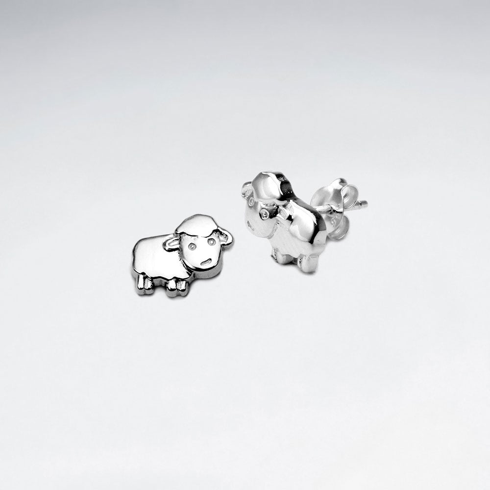 Sterling Silver Lamb Earrings