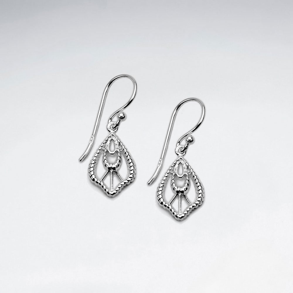 Sterling Silver Designer Dangle Earrings