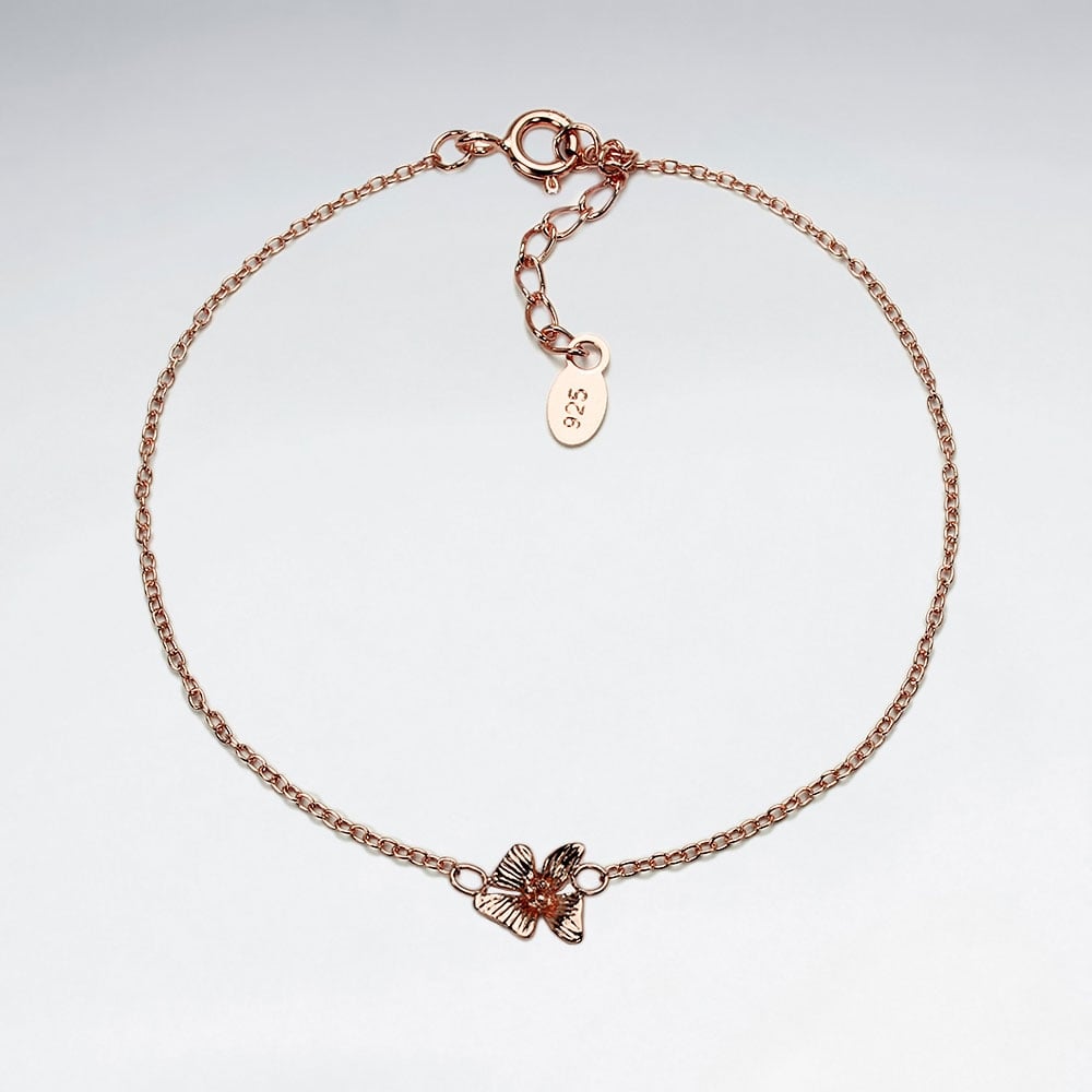 925 Silver Hawaiian Flower Bracelet