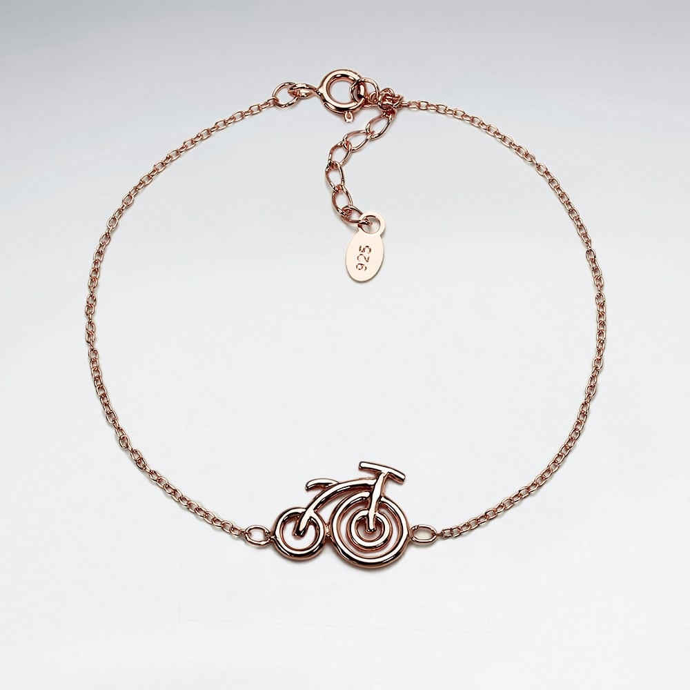 925 Silver Bicycle Bracelet