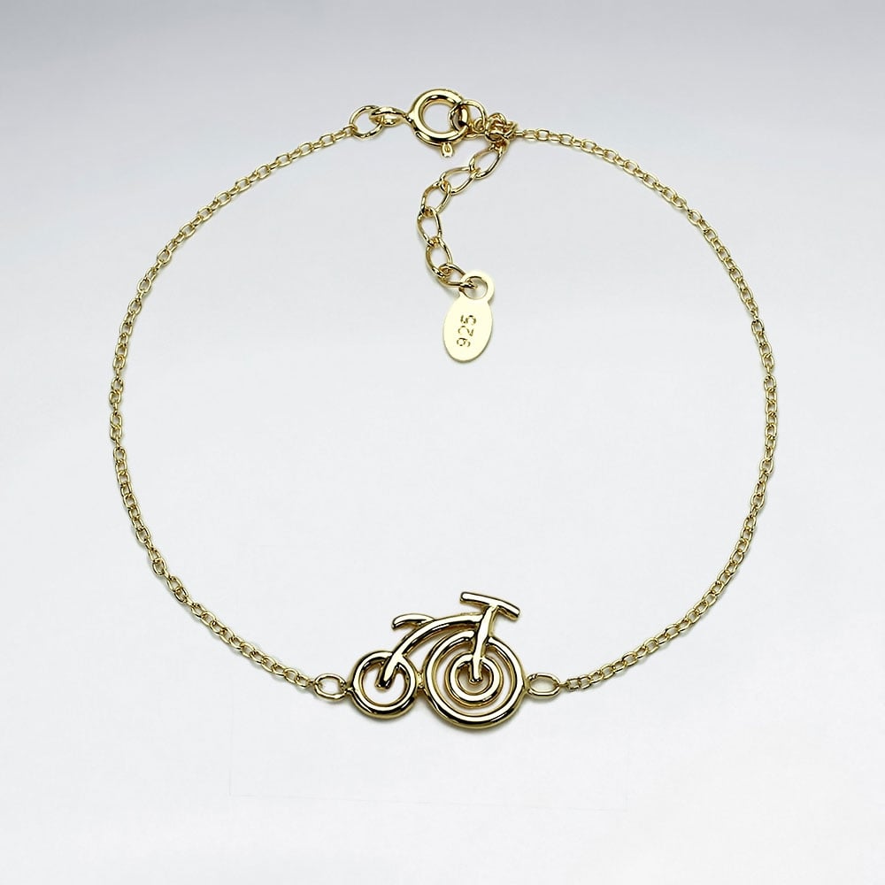 925 Silver Bicycle Bracelet