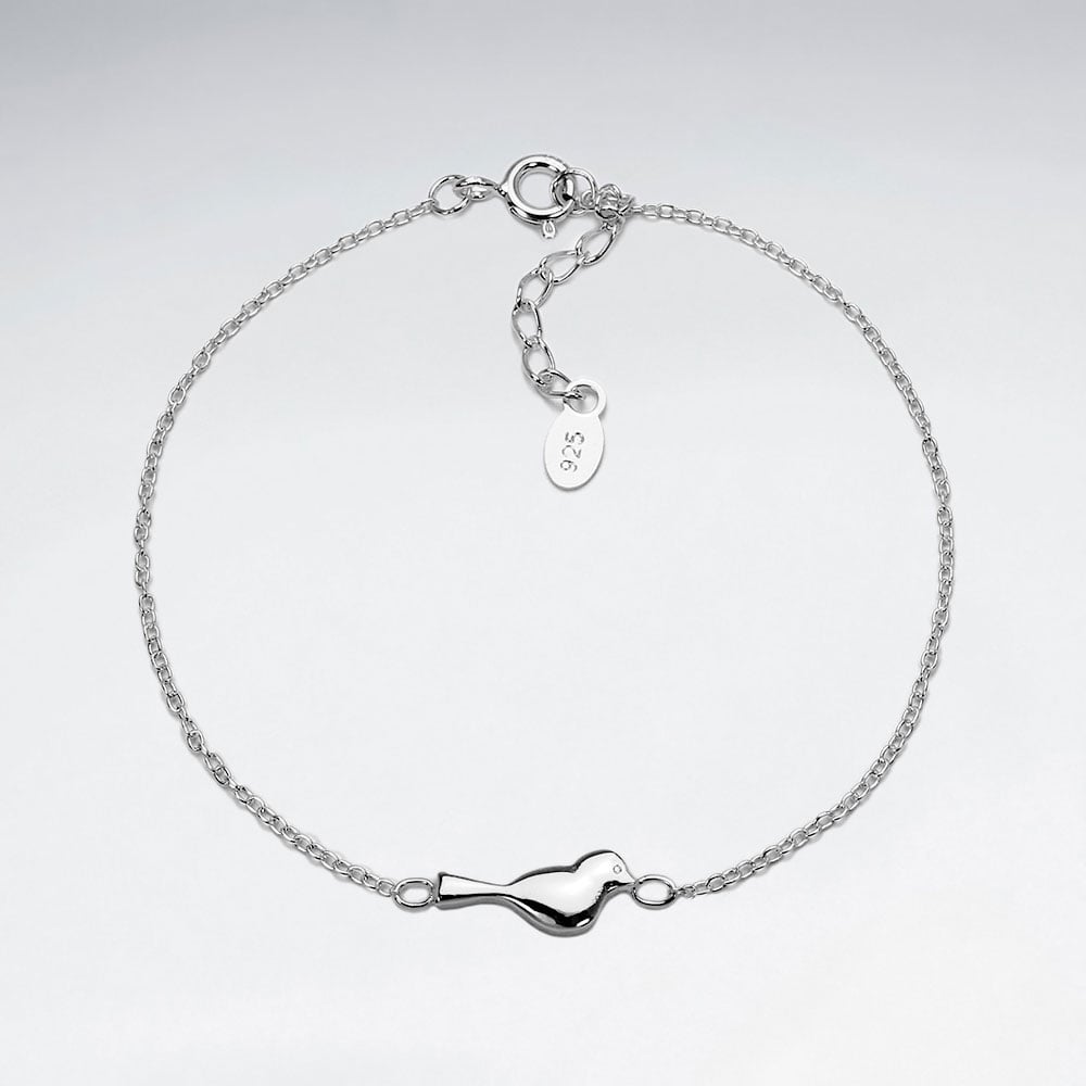 925 Silver Song Bird Bracelet