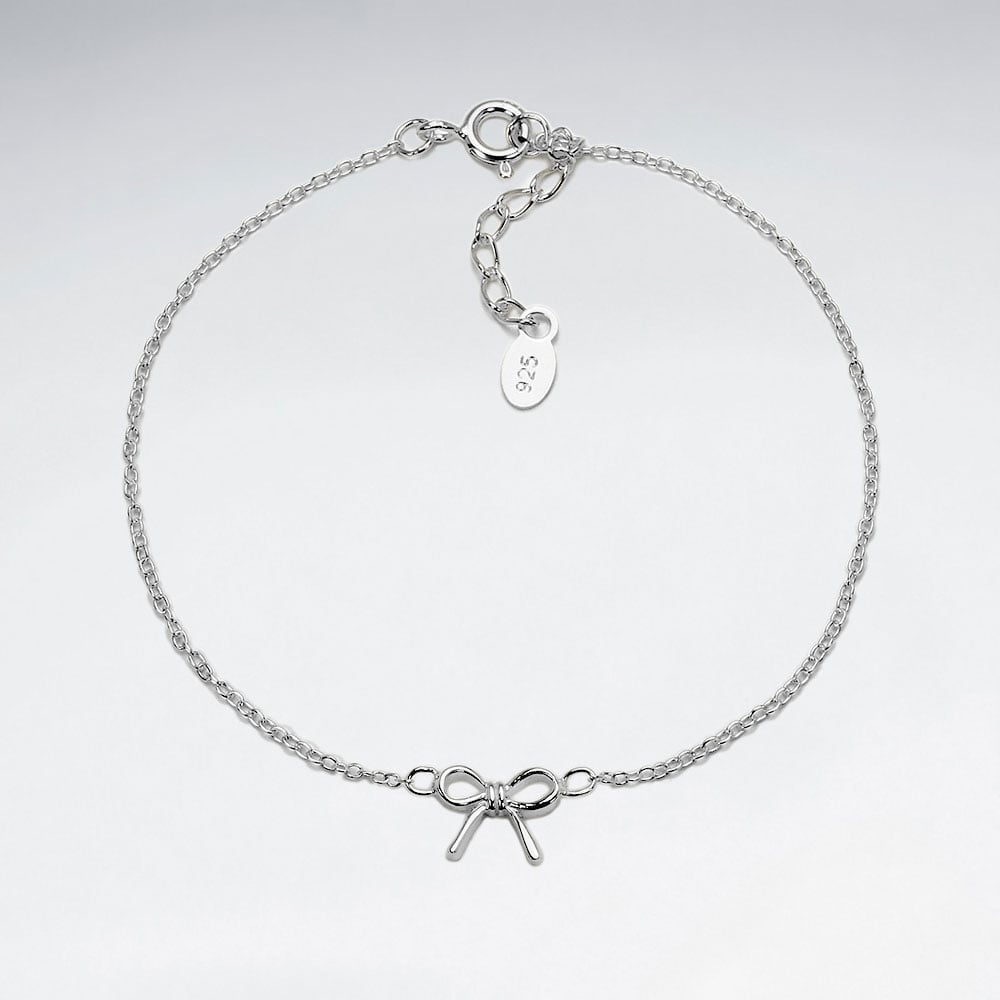 Bow Tie Sterling Silver Bracelet