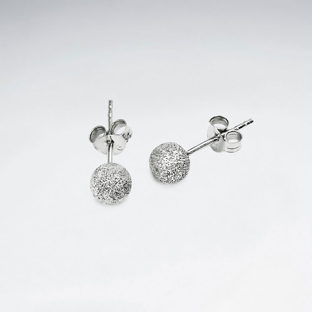 Sterling Silver Ball Stud Earrings