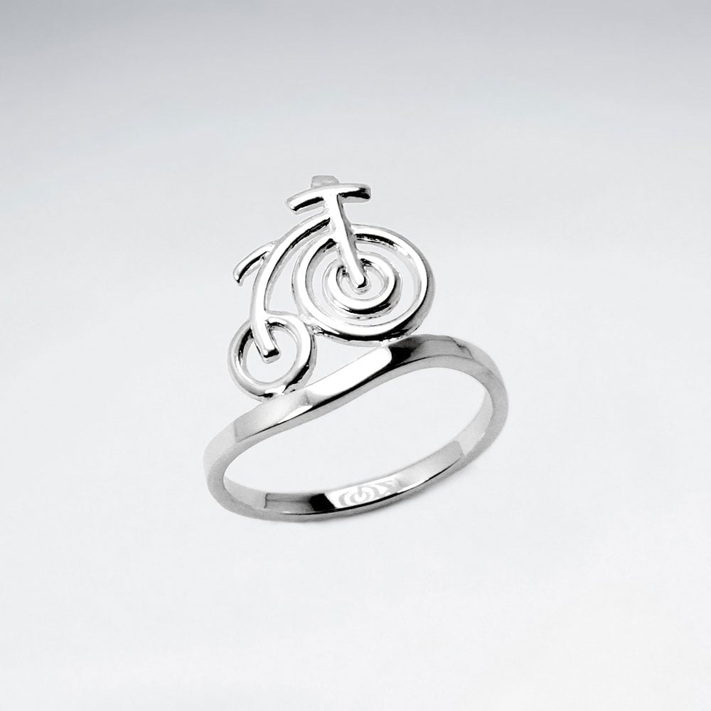 Sterling Silver Classic Cruiser Bicycle Ring