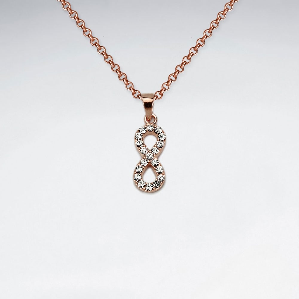 Sterling Silver Infinity With Crystal Pendant