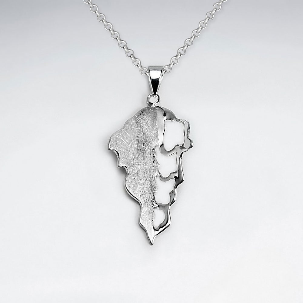 Sterling Silver Melted Arrow Tip Inspired Pendant