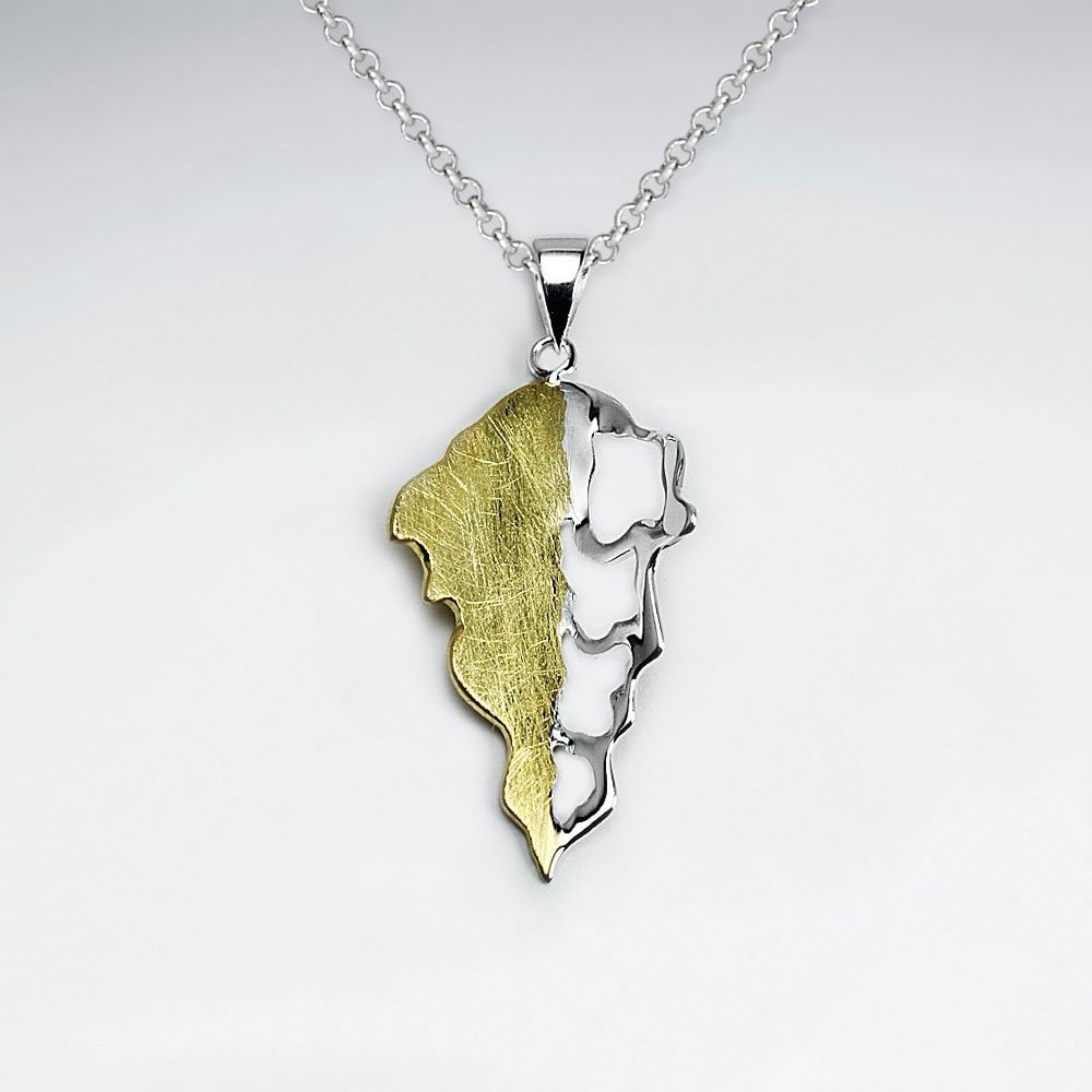 Sterling Silver Melted Arrow Tip Inspired Pendant