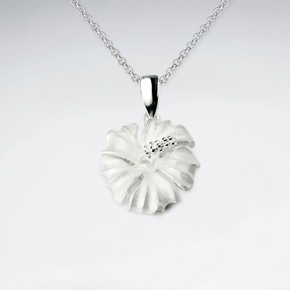 Sterling Silver Flower Blossom Design Pendant