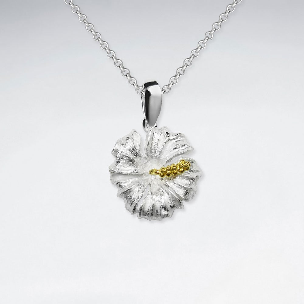 Sterling Silver Flower Blossom Design Pendant