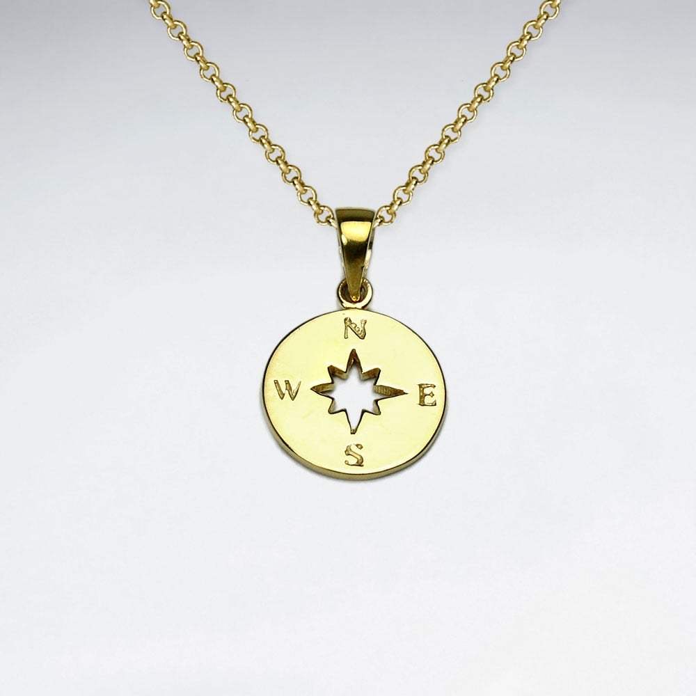 "The Right Way" Sterling Silver Compass Pendant