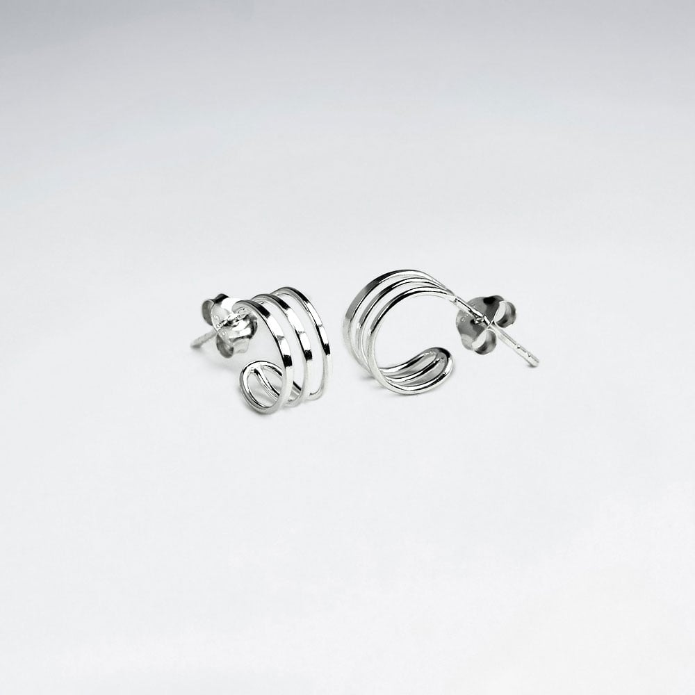 Winter Twilight Half Hoop Earrings