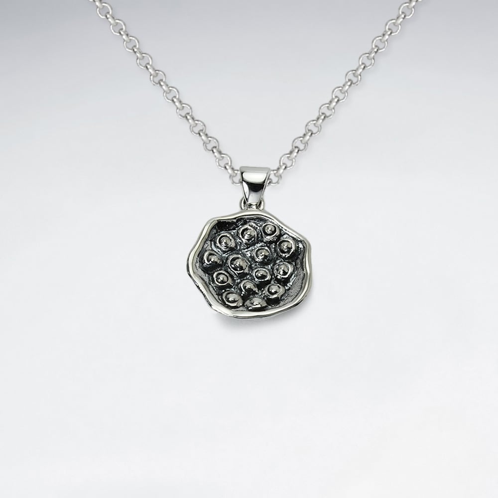 Oxidized Silver Organic Style Pendant