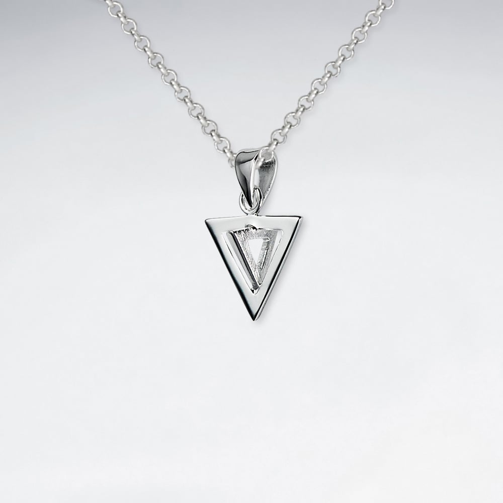 Matte Silver Arrow Head Pendant