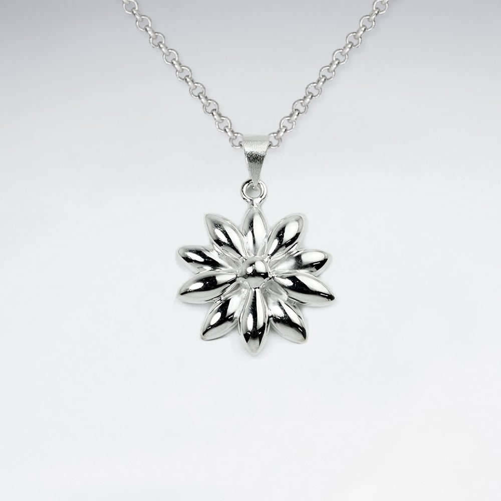 Sterling Silver Poinsettia Pendant