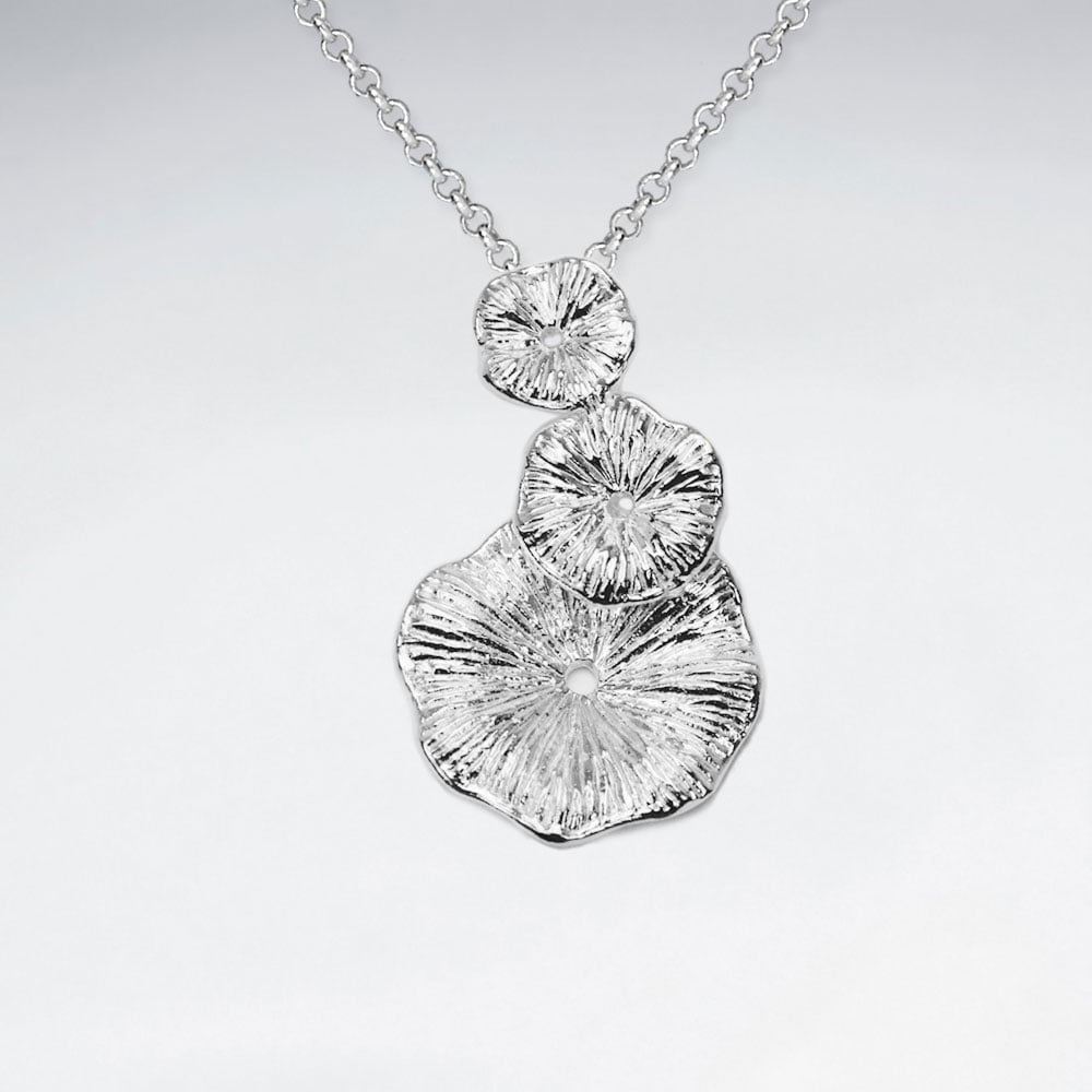 Sterling Silver Sand Dollar Cascade Pendant