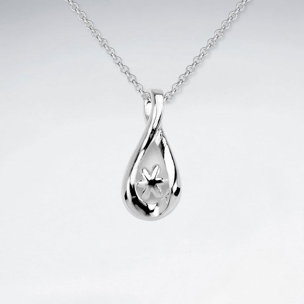 Sterling Silver Teardrop Splat Pendant