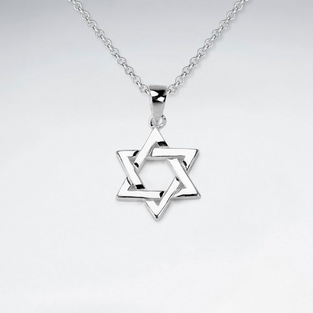 Sterling Silver Six Pointed Star Pendant