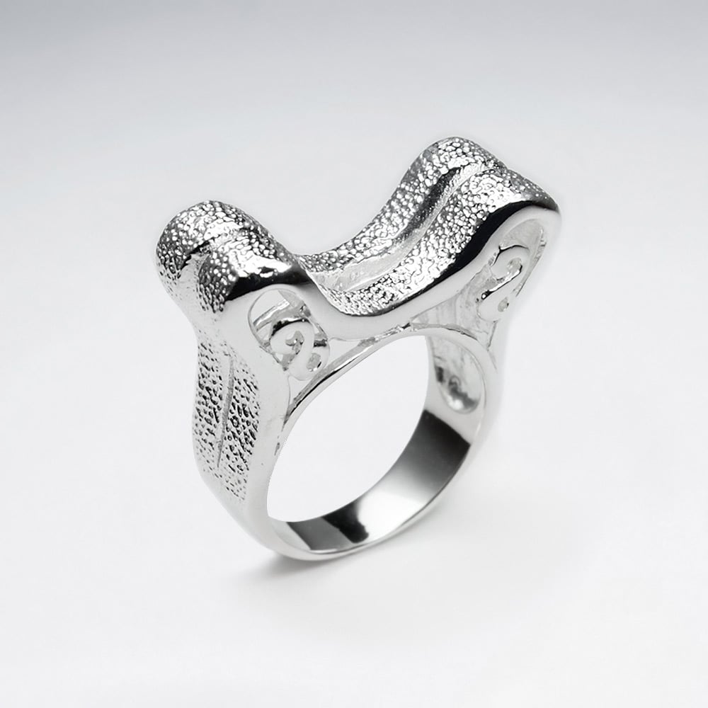 Sterling Silver Double Peak Ring