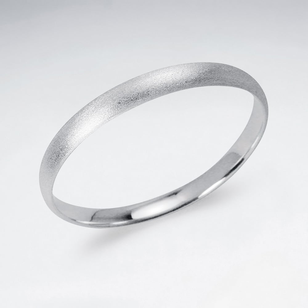 Matte Sterling Silver Bangle