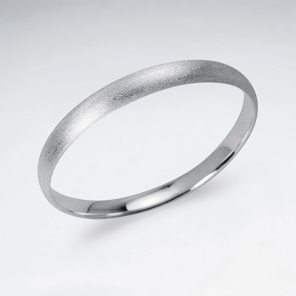 Matte Sterling Silver Bangle